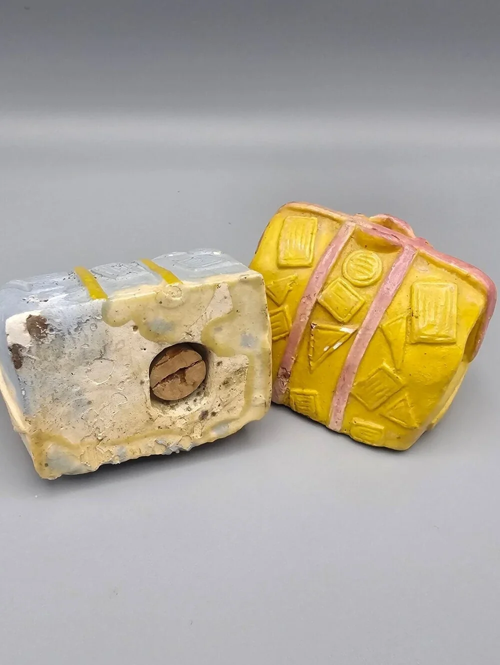 Vintage Ceramic Salt and Pepper Shakers Travel Suitcase Design